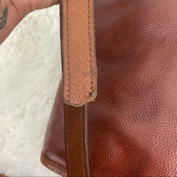 Stone Mountain Leather Brown Saddle Bag EUC - Picture 10 of 16